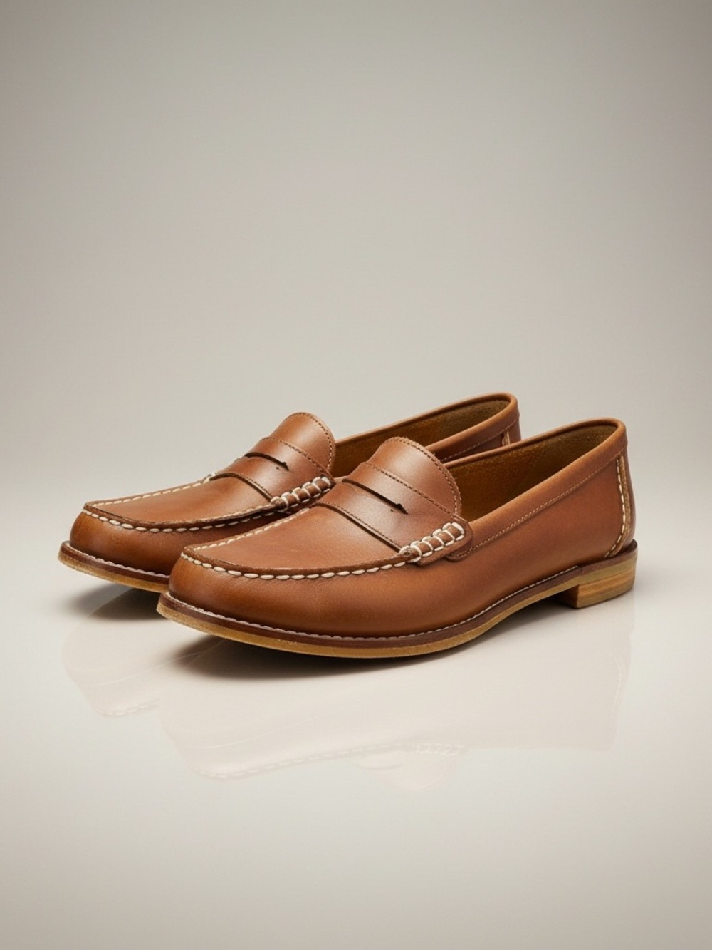 Sperry Women's Tan Leather Penny Loafers - Picture 3 of 3